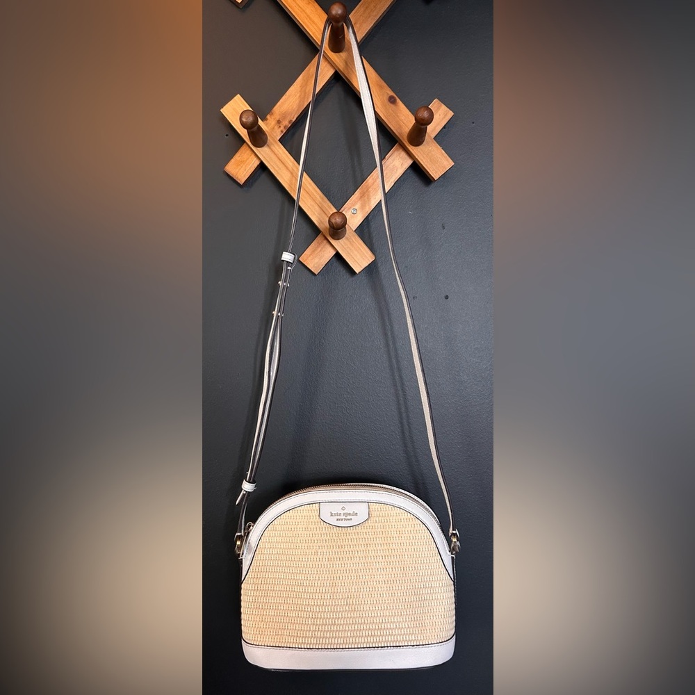Kate Spade Sylvia Straw Dome Crossbody Bag